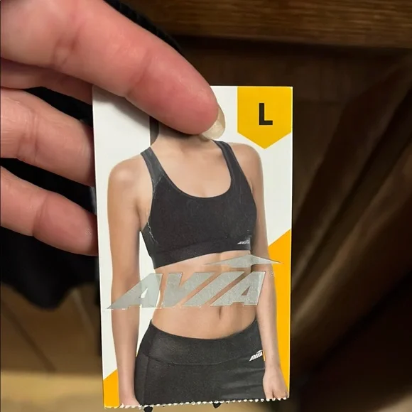 Avia Black Athletic Shorts with White Trim - Picture 2 of 7